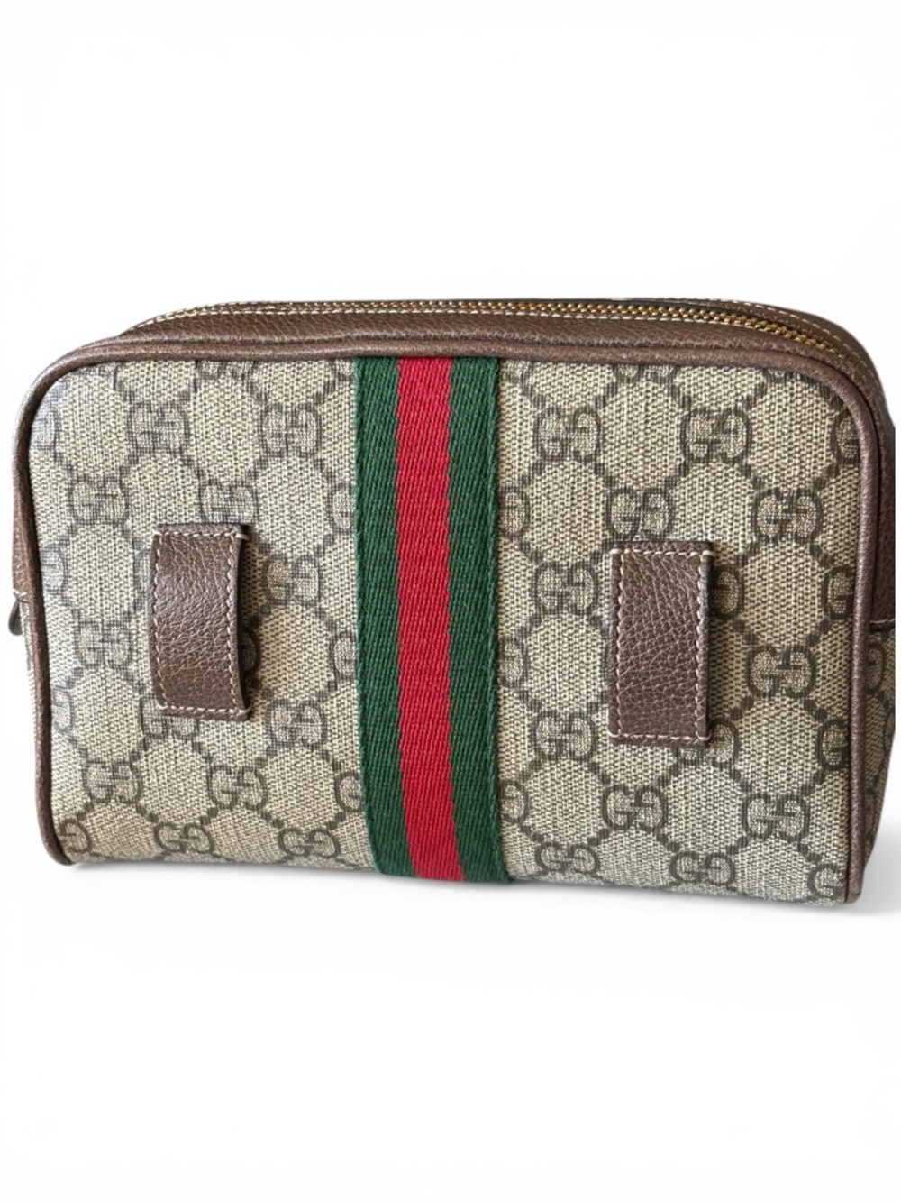 Gucci GG Supreme Canvas Ophidia Small belt Bag - Brown/Tan/Green-Red Stripe - Picture 5 of 15
